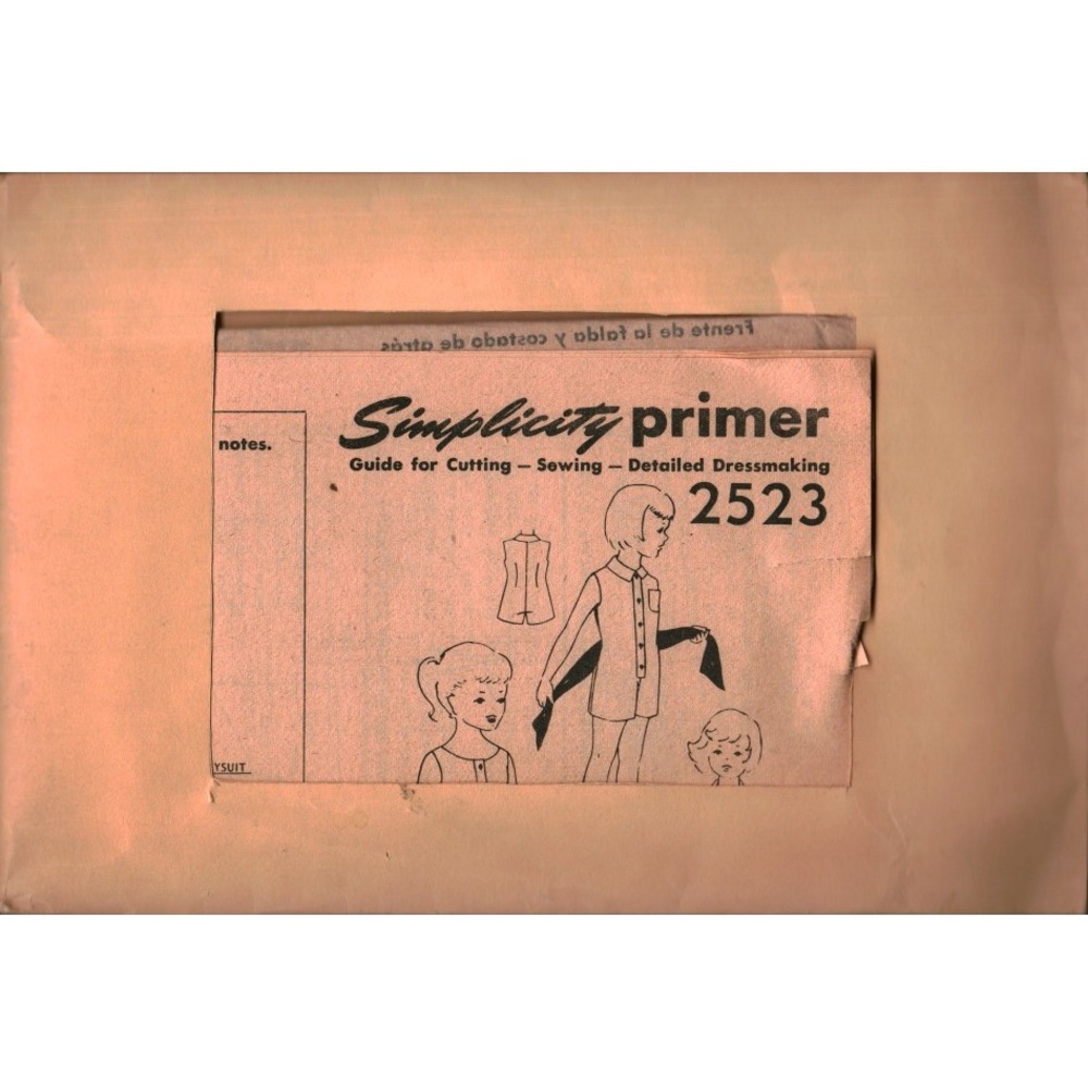 Simplicity Primer 2523 Sewing Pattern Toddler Girls Dress 2 UNCUT Vintage